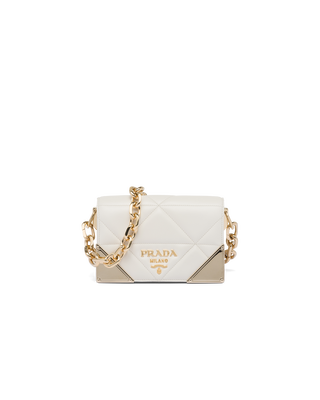 Quilted nappa leather shoulder bag