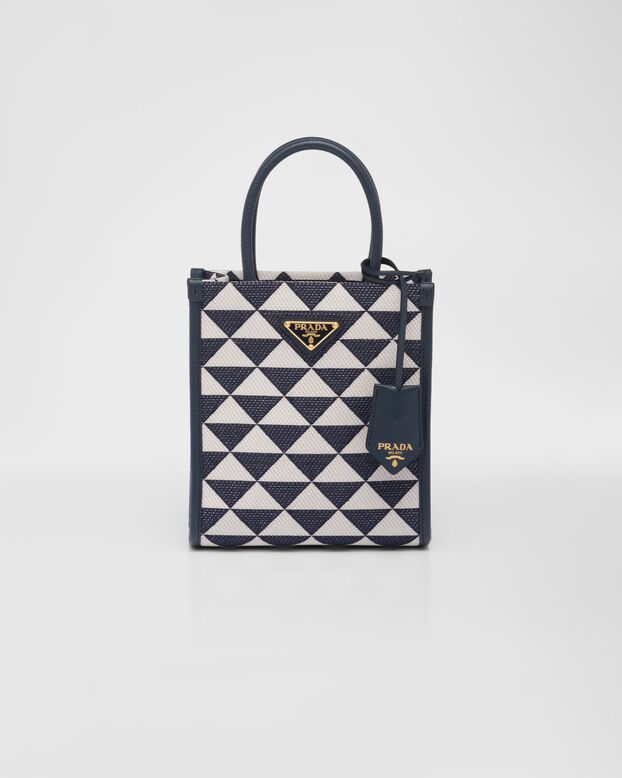 Prada Symbole embroidered fabric mini bag, , hi-res