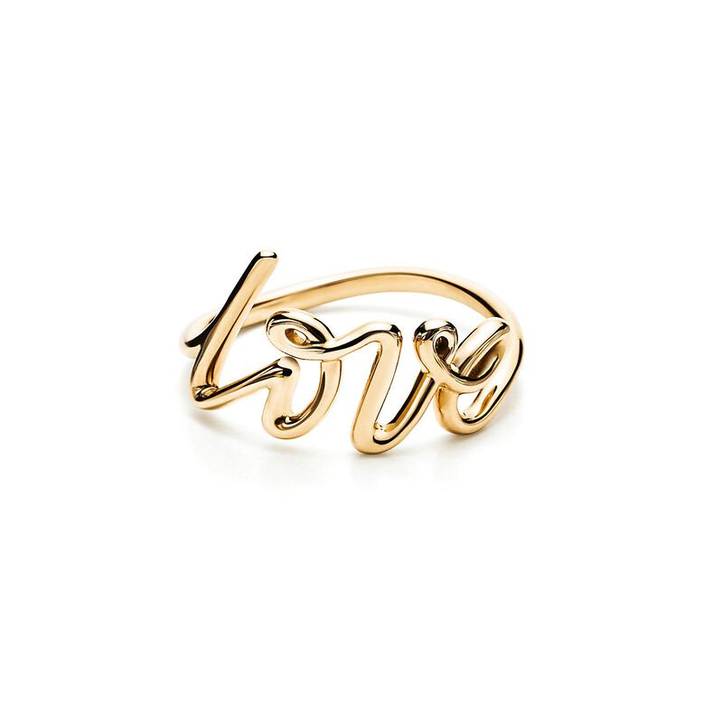 Paloma&#39;s Graffiti Love Ring in Yellow Gold, Small - Size 7, , hi-res