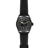 Black Bay Ceramic 41mm Ceramic Case Hybrid Leather And Rubber Strap, , hi-res
