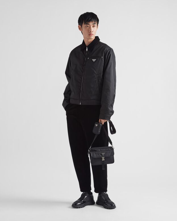 Re-Nylon and Saffiano leather shoulder bag, , hi-res