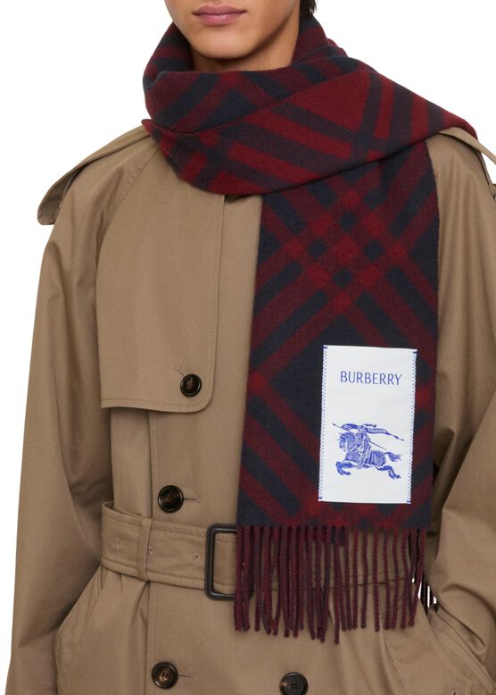 Check Cashmere Scarf, , hi-res