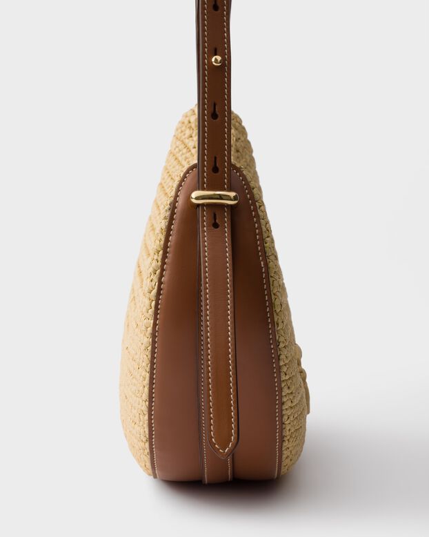 Prada Arqu&eacute; small crochet and leather bag, , hi-res