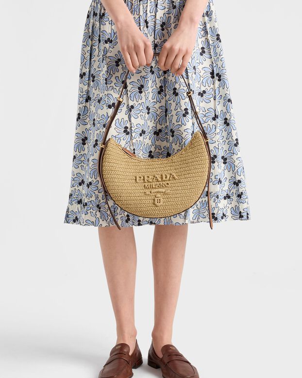 Prada Arqu&eacute; small crochet and leather bag, , hi-res