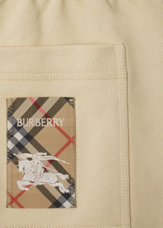 Check Label Cotton Shorts, , hi-res