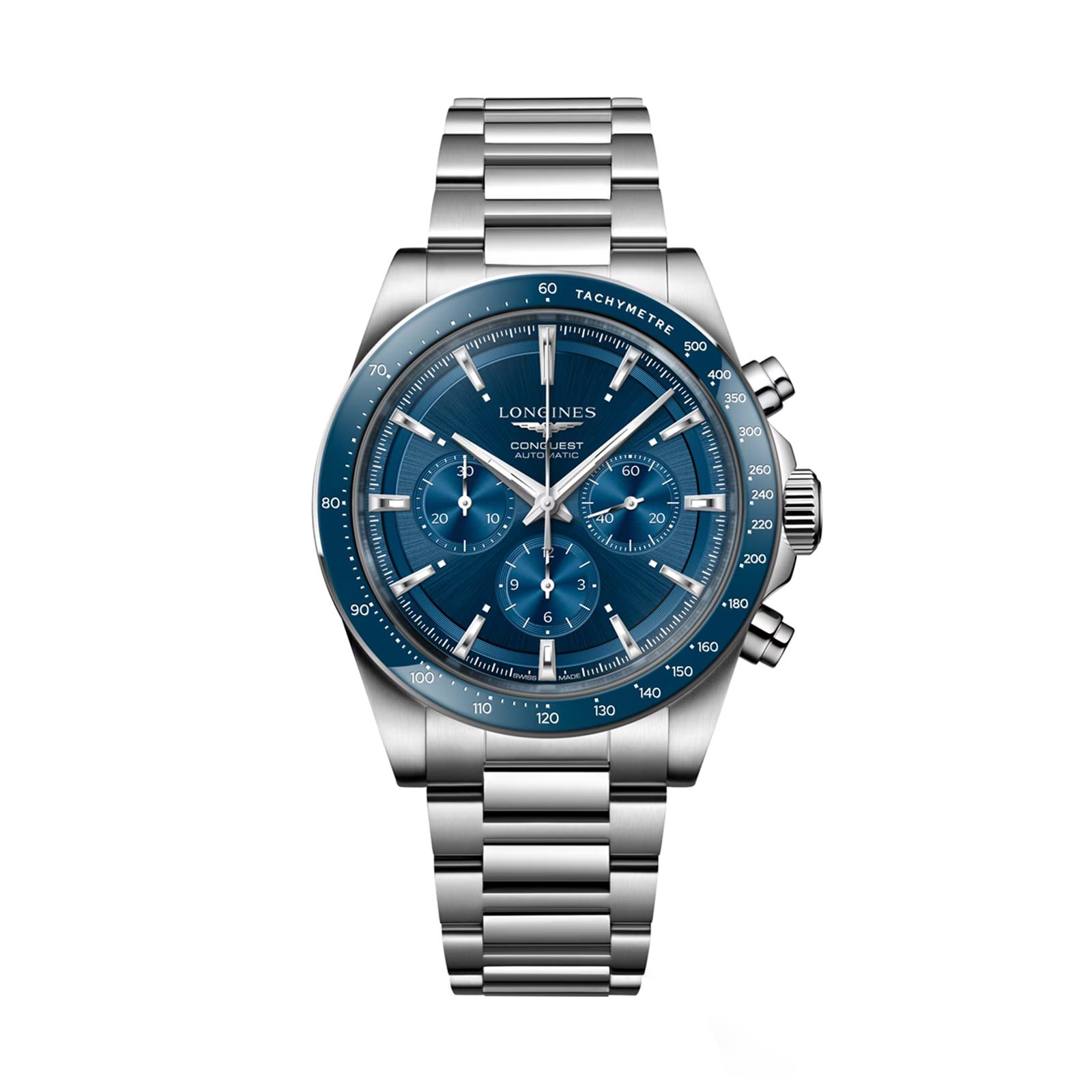 Longines Conquest 42mm Mens Watch Blue Fine Watches Heathrow