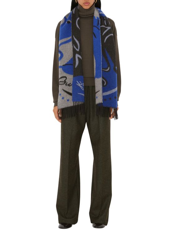 Mirrored Horse Cashmere Scarf, , hi-res