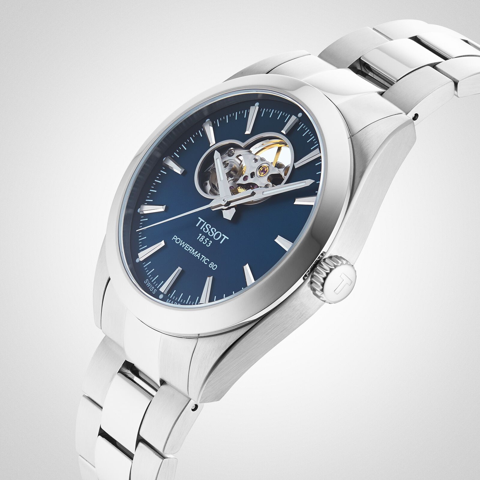 Tissot T Classic Gentleman Open Heart 40mm Mens Watch Fine Watches
