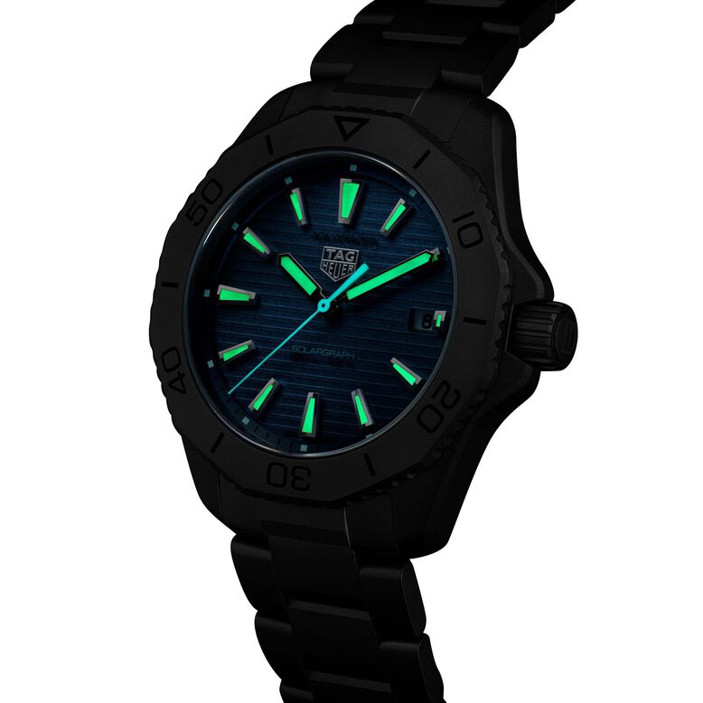 Aquaracer Professional 200 Solargraph Titanium 40mm Mens Watch Blue, , hi-res