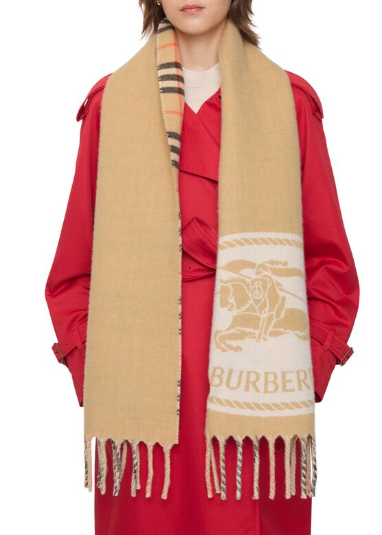 Reversible Knight Stamp Scarf, , hi-res