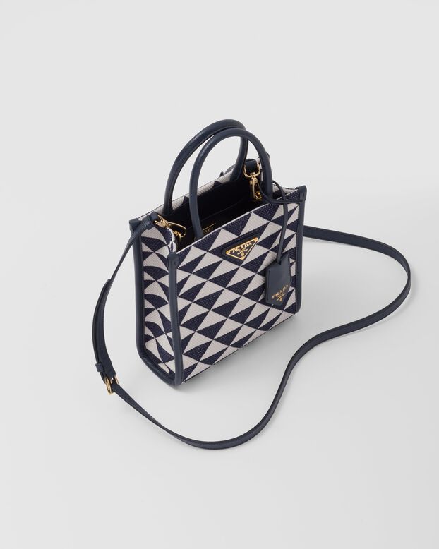 Prada Symbole embroidered fabric mini bag, , hi-res