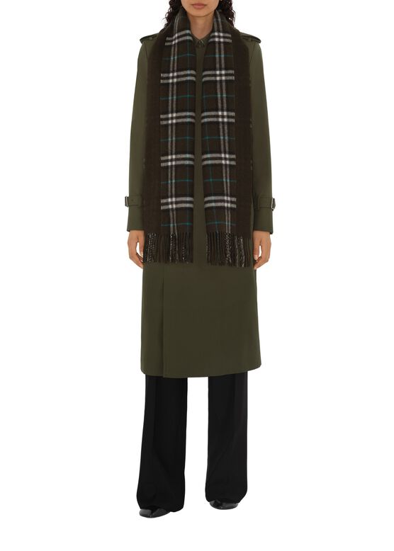 Reversible Check Cashmere Scarf, , hi-res