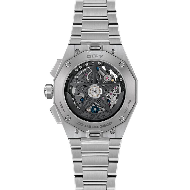 Defy Skyline Chronograph Skeleton 42mm Mens Watch Black Interchangeable Strap, , hi-res