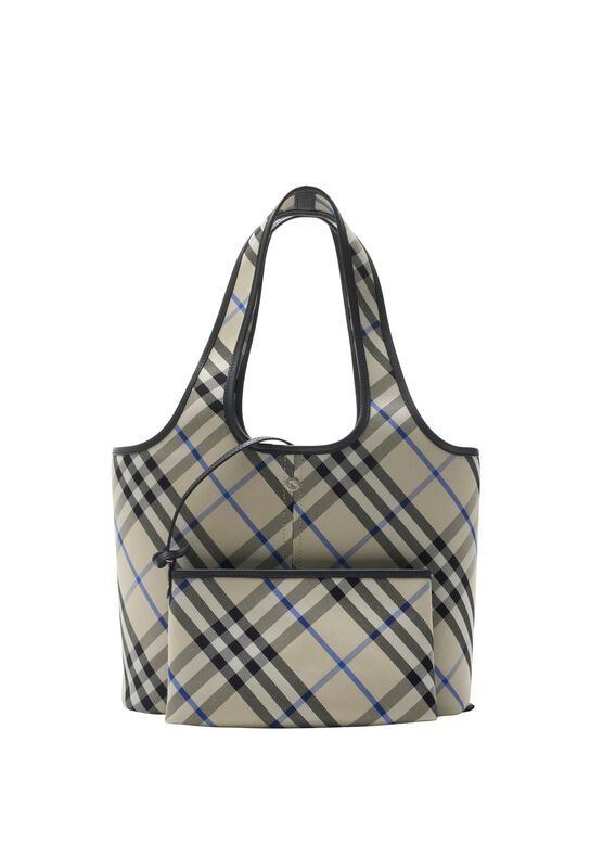 Small Check Tote, , hi-res