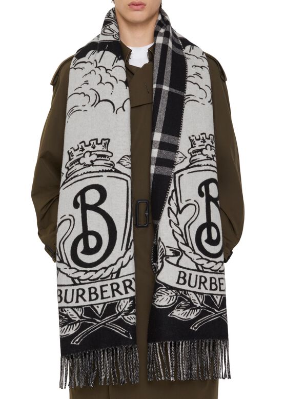 Wide Reversible Stormy Knight Scarf, , hi-res