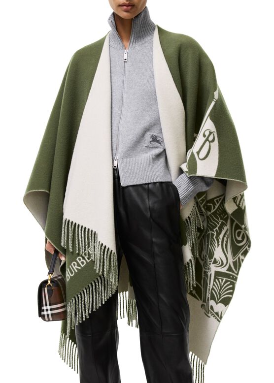 Knight Wool Cashmere Cape, , hi-res
