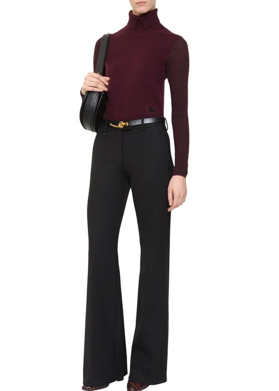 Wool Blend Tailored Trousers, , hi-res
