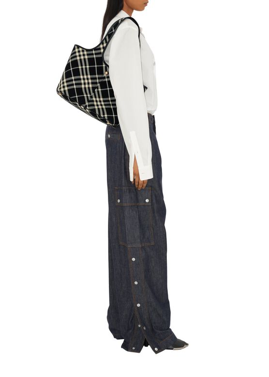 Small Check Tote, , hi-res