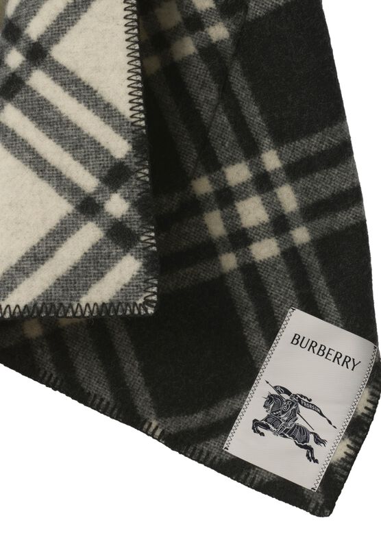 Reversible Check Wool Cape, , hi-res