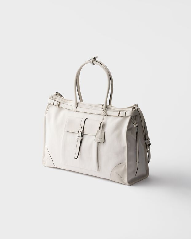 Prada Bonnie denim and leather tote bag, , hi-res