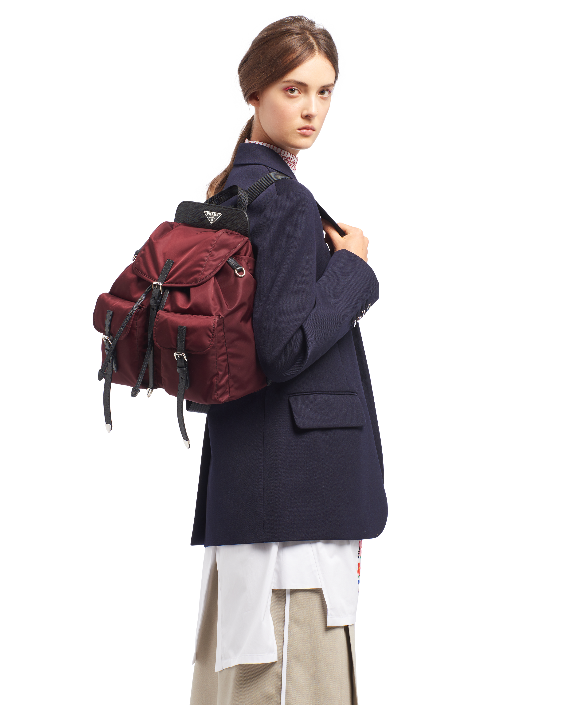Prada Nylon and Saffiano Leather Backpack Backpack | Heathrow Boutique