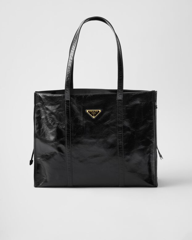 Large leather tote bag, , hi-res