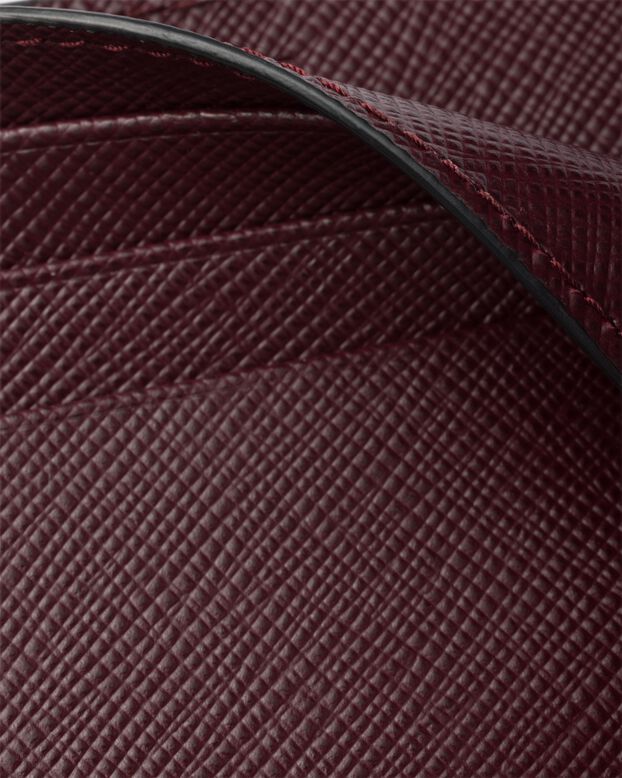 Saffiano leather card holder, , hi-res