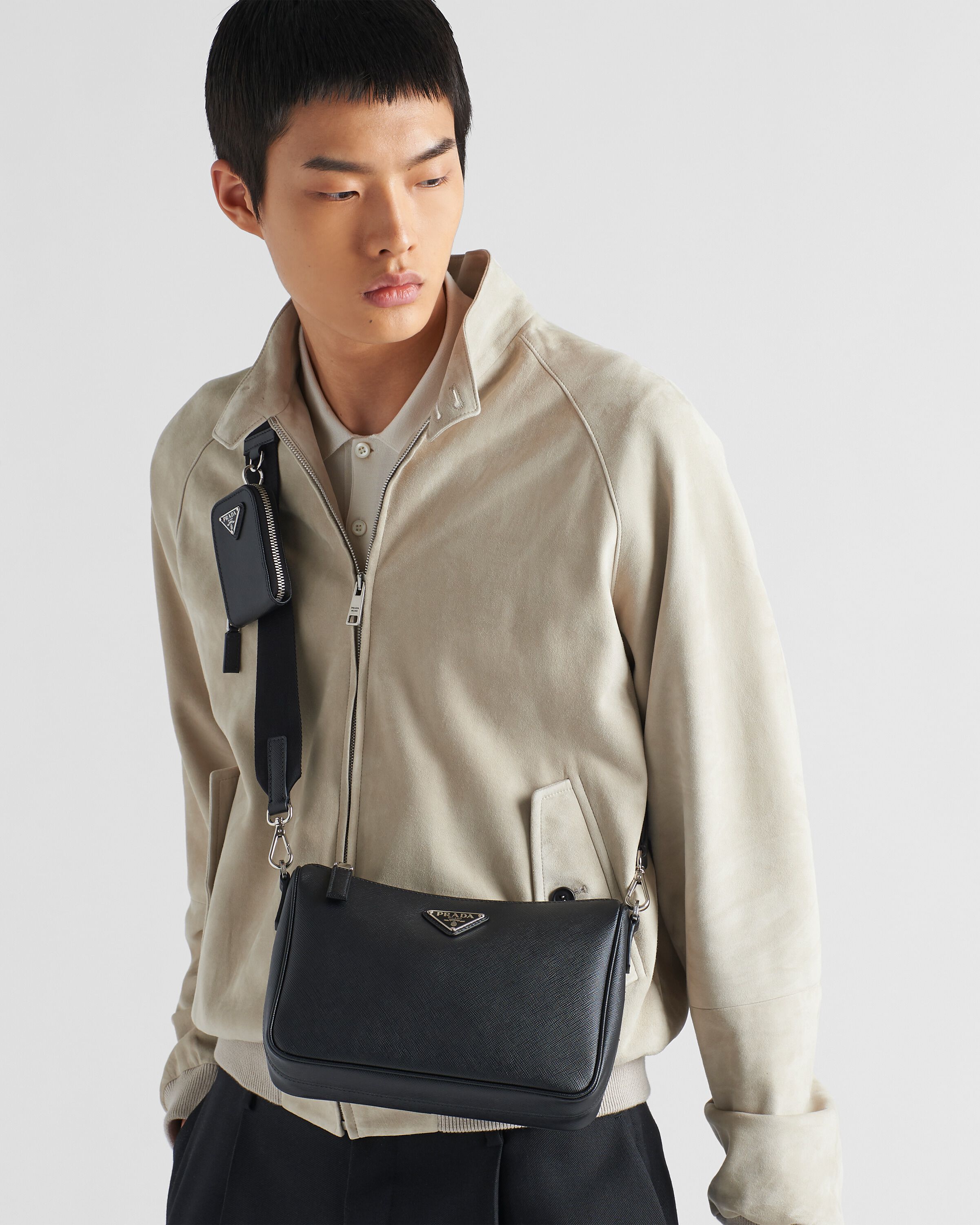 Saffiano leather messenger bag hot sale
