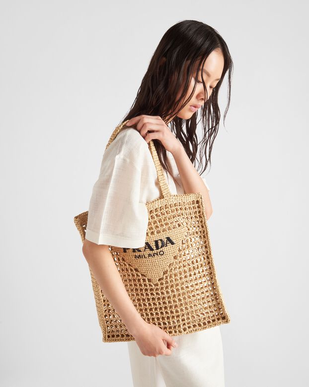 Crochet tote bag, , hi-res