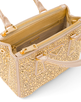 Prada Galleria satin mini-bag with crystals, , hi-res