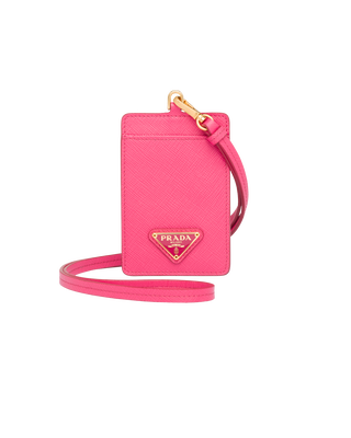 Saffiano Leather Badge Holder