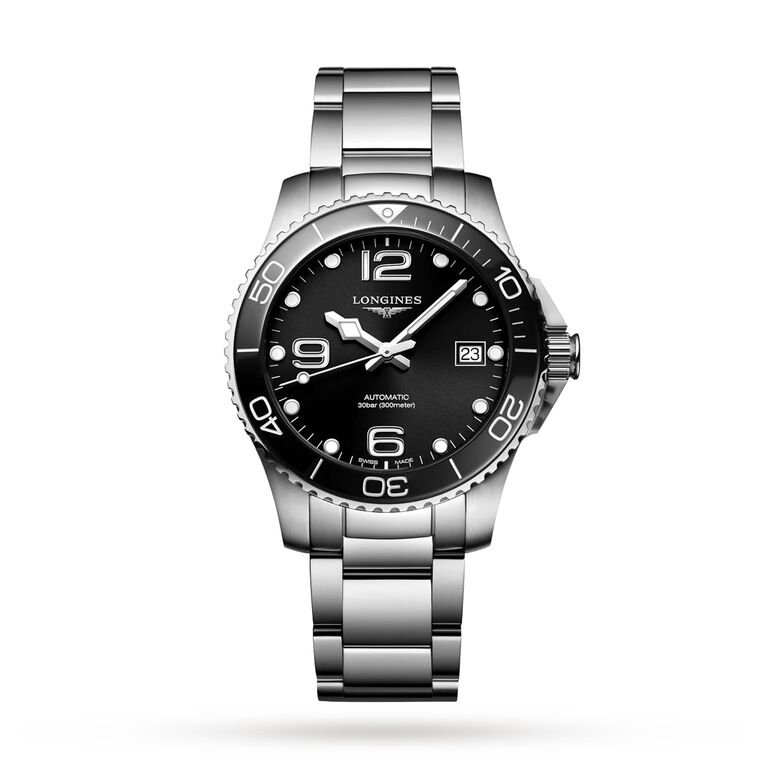 HydroConquest 39mm Mens Watch Black, , hi-res