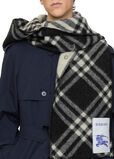 Check Wool Hooded Scarf, , hi-res