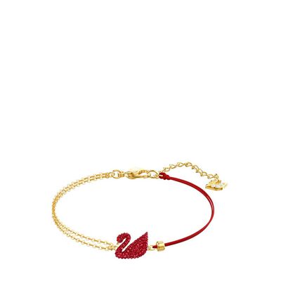 Iconic Swan Red Gold-Tone Plated Bracelet