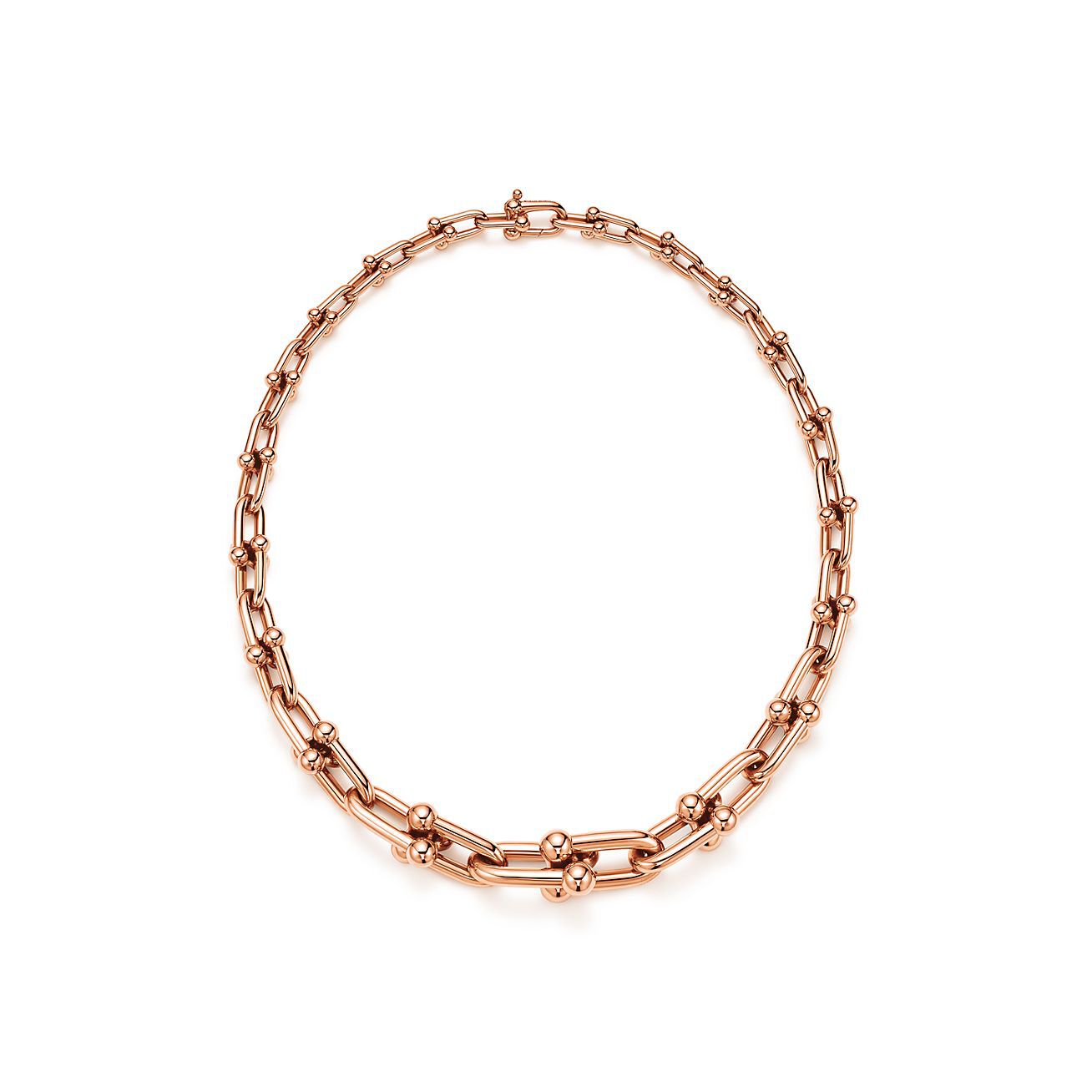 Tiffany And Co Tiffany Hardwear Graduated Link Necklace In 18k Rose Gold Necklaces Heathrow