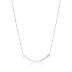 Tiffany T Smile Pendant in White Gold, Small