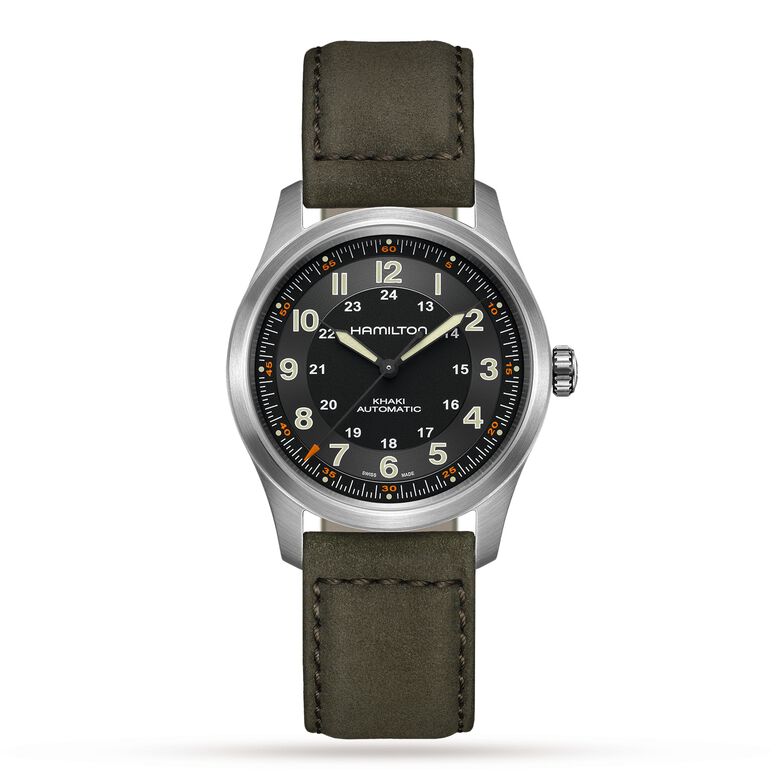 Khaki Field Titanium Auto 38mm Mens Watch Black, , hi-res