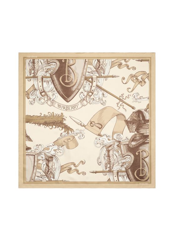 Etched Knight Silk Scarf, , hi-res