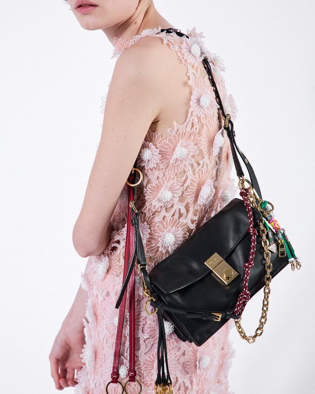 Prada Soft Sound small leather shoulder bag with charms, , hi-res