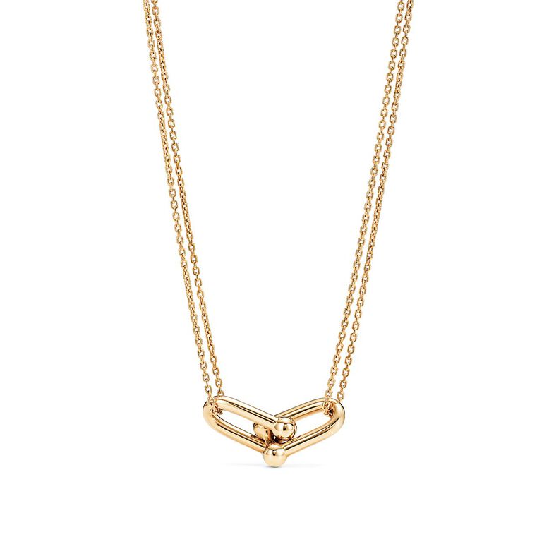 Tiffany HardWear Large Double Link Pendant in Yellow Gold, , hi-res