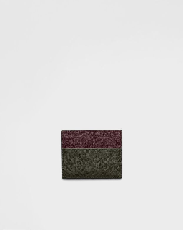 Saffiano leather card holder, , hi-res