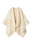 Check Wool Cashmere Cape, , hi-res