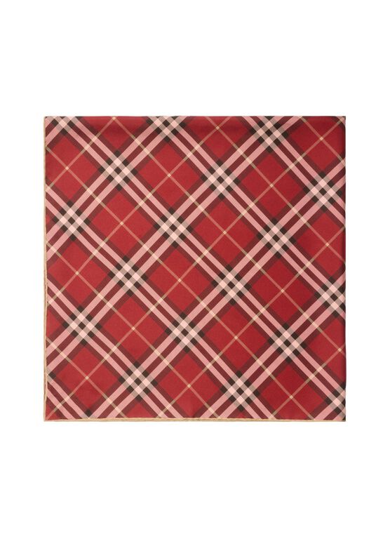 Check Silk Scarf, , hi-res