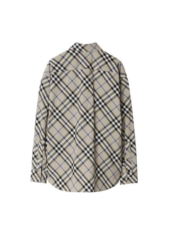 Relaxed Fit Check Cotton Shirt, , hi-res