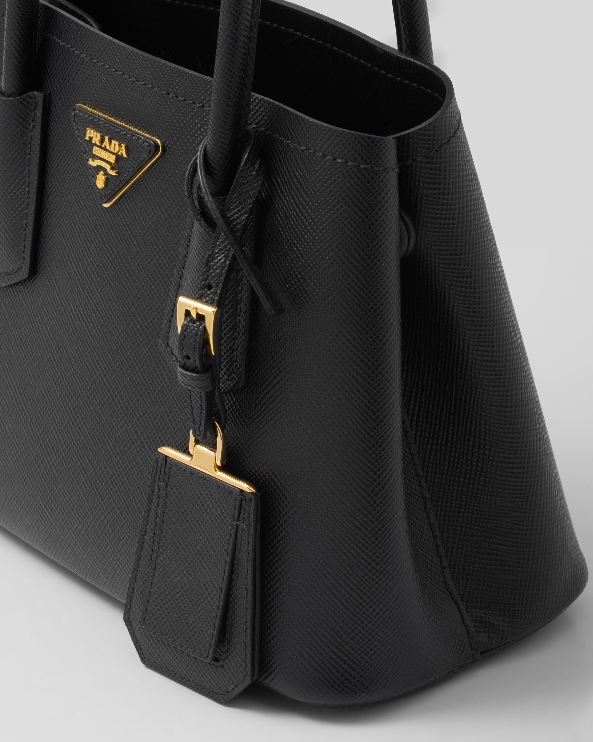 Prada double bag black deals