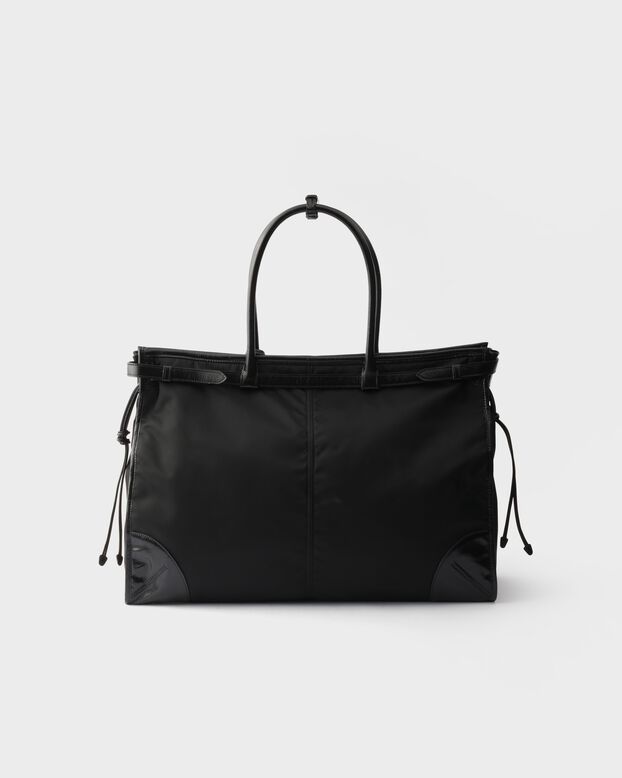Prada Bonnie Re-Nylon and leather tote bag, , hi-res