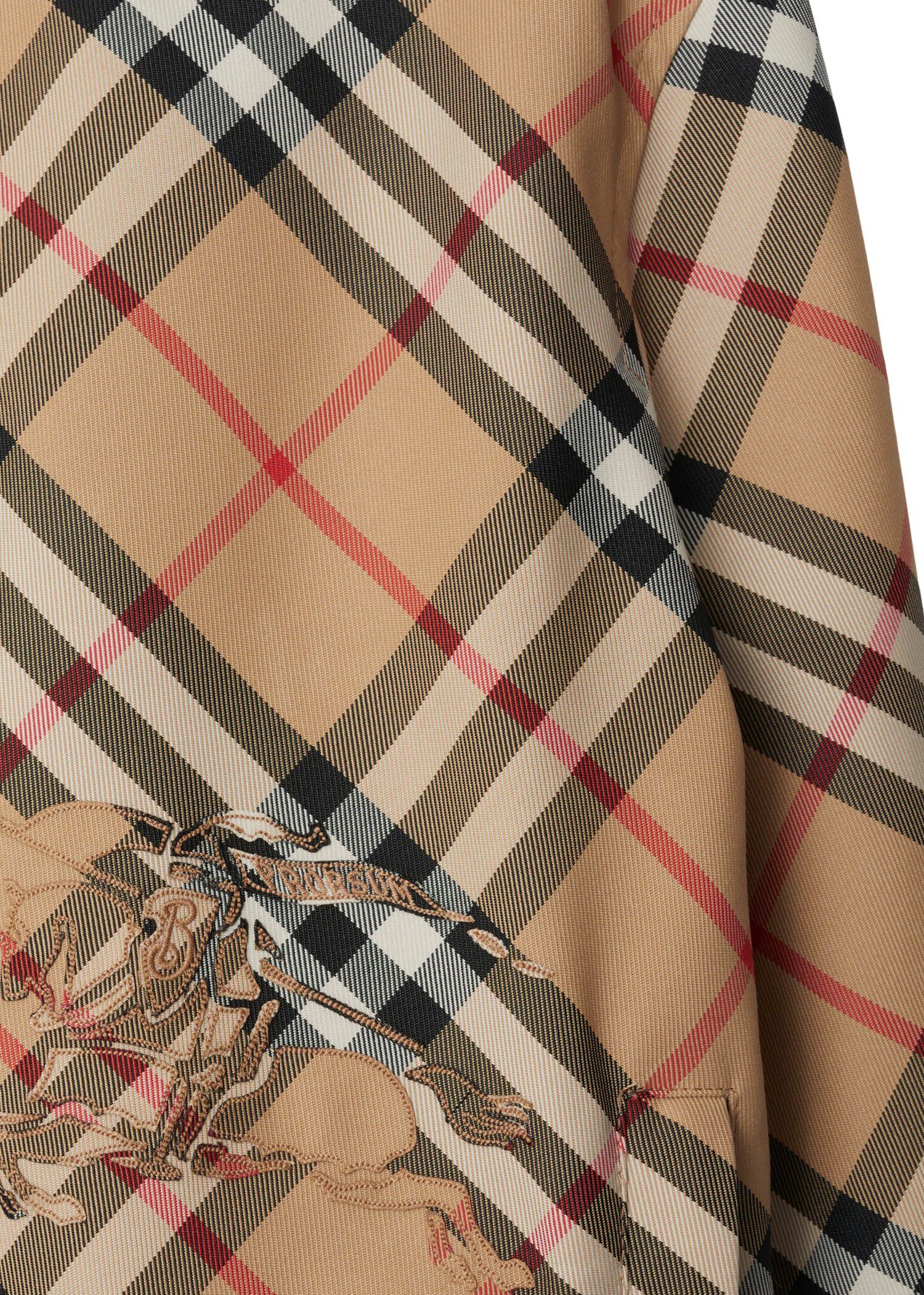 Burberry Cropped Reversible Check Hooded Jacket Coats
