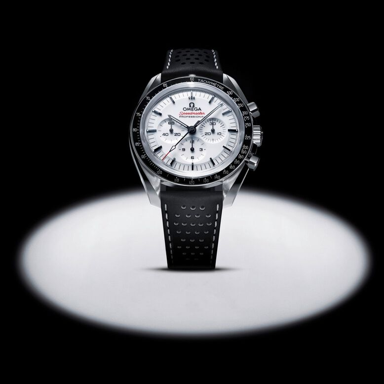 Speedmaster Moonwatch Professional 42mm Mens Watch White Rubber, , hi-res