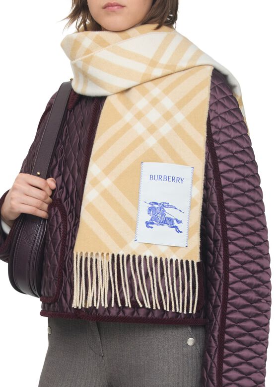 Check Cashmere Scarf, , hi-res