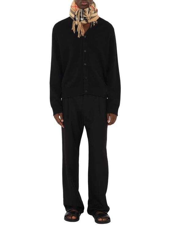 Wide Check Cashmere Scarf, , hi-res